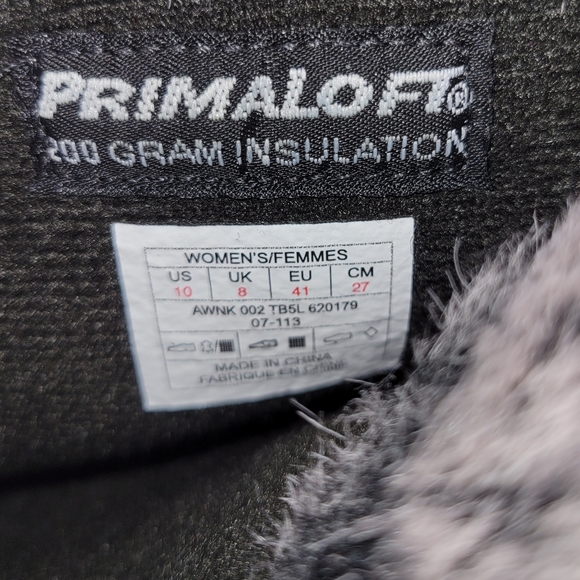 The North Face Black Jozie Faux Fur Lined Winter Boots Size 10 - Picture 10 of 10